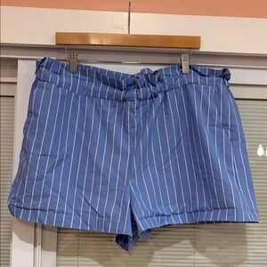 Express Blue and White Striped Shorts Size XL